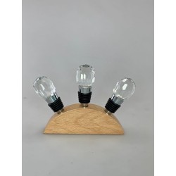 Set 3 bouchons à vin CRYSTAL – Inox 18.0 – miroir | Lebrun Couverts