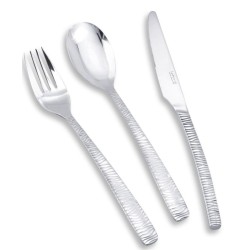 Couteau Dessert RESSAC – Inox 18.0 – miroir strié | Lebrun Couverts