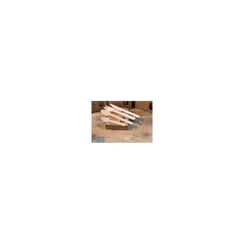 Boîte de 50 couteaux en bois, lavable, recyclable | Lebrun Couverts