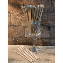 Boite de 50 pailles papier kraft - 6mm x 200mm