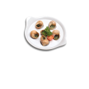Plat rond à escargots porcelaine 6 trous
