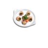Plat rond à escargots porcelaine 6 trous