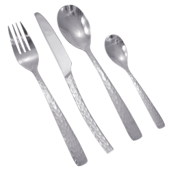 Fourchette Dessert TAM TAM – Inox 18.0 – miroir martelé | Lebrun Couve