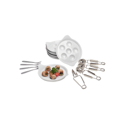 Coffret service à escargots 12 pcs