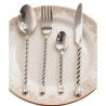 PALMIER Torsadé MENAGERE 24 PCS COUTEAU TABLE