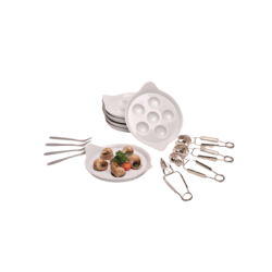 plat rond à escargots porcelaine